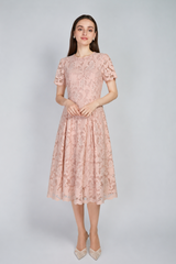 [30% OFF] Velvet Lace Accent Dress