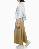 [50% OFF] Dolman Sleeve Floral Embroidered Print Shirt Blouse