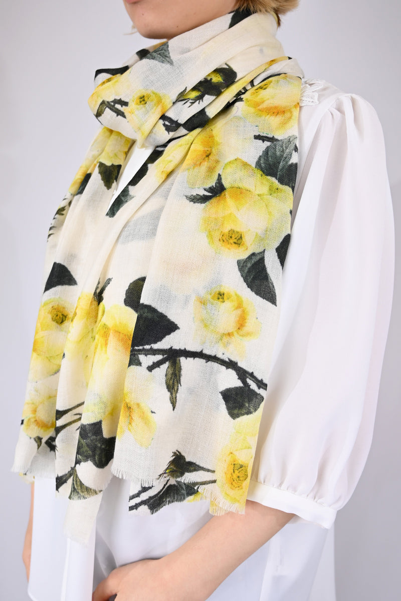 【NEW】フラワープリントストール