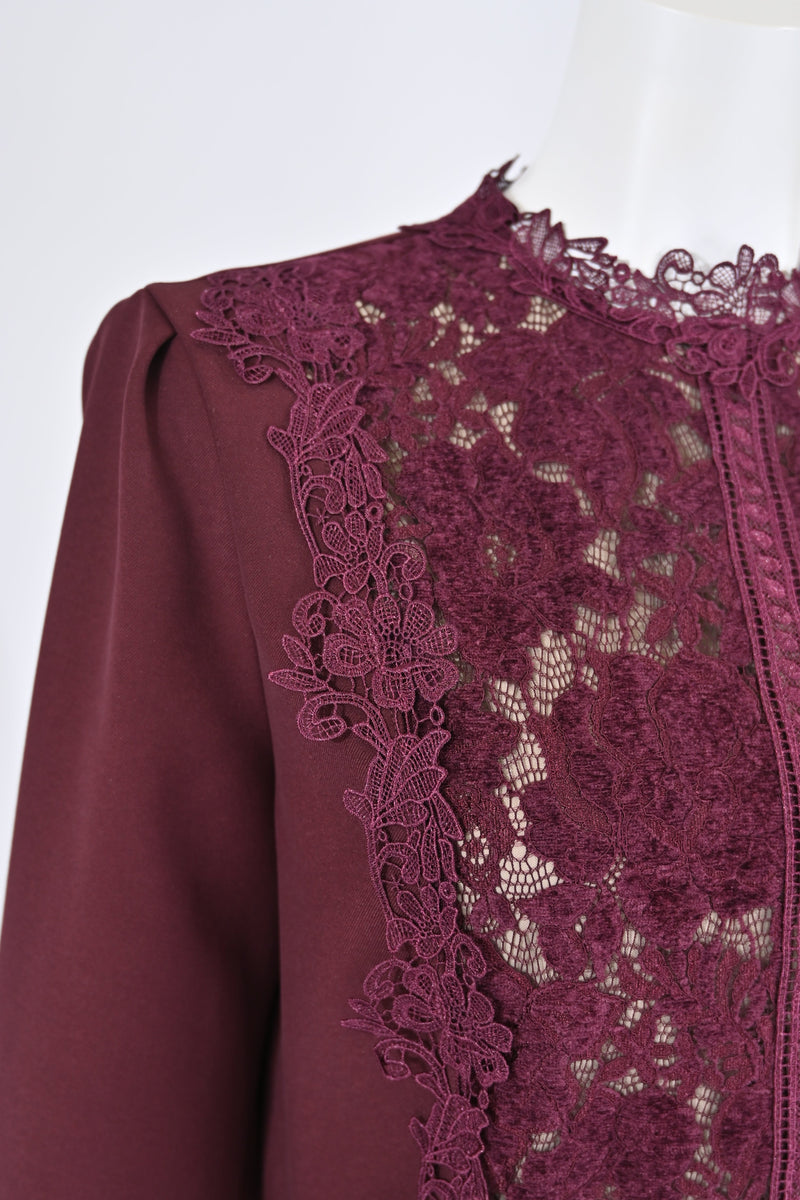 【NEW】ベルベットレースアクセントワンピース