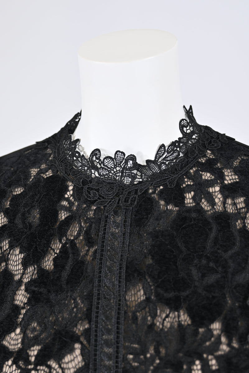 【NEW】ベルベットレースアクセントワンピース