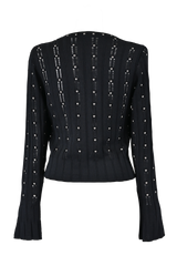【50%OFF】パールエンベリッシュドニットカーディガン