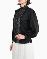 [50% OFF] Lace high neck blouse