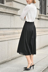 [30% OFF] Wool Voile Tuck Skirt