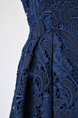 [30% OFF] Velvet Lace Accent Dress