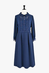 [30% OFF] Lace x Sheer Sleeve Dress