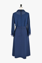 [30% OFF] Lace x Sheer Sleeve Dress
