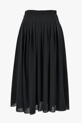 [30% OFF] Wool Voile Tuck Skirt