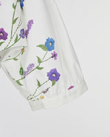 [50% OFF] Dolman Sleeve Floral Embroidered Print Shirt Blouse