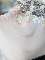 花柄総刺繍ストール