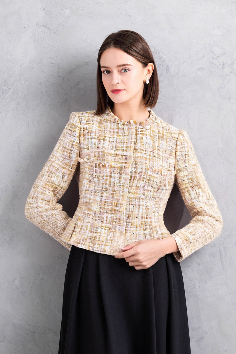 【NEW】ミックスツィードジャケット