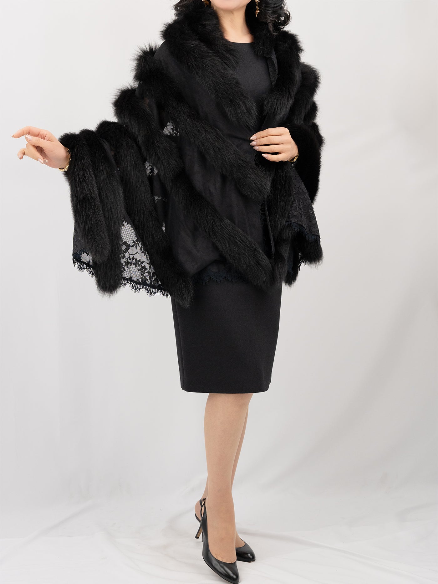 50%OFF】フォックスファー＆レース ストール | レースワンピースや