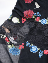 花柄総刺繍ストール