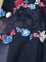 花柄総刺繍ストール