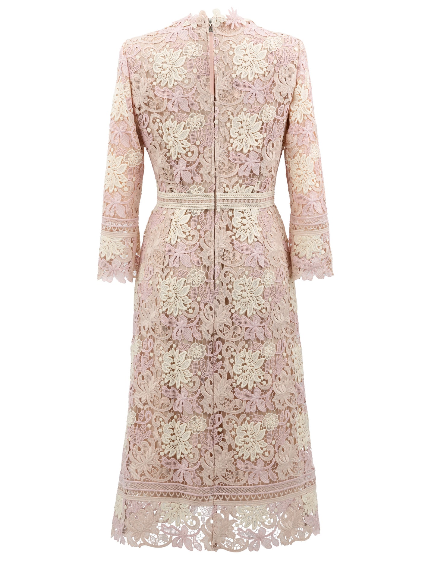 【大人気】SANDRO 花柄レース ひざ丈ワンピース セール】花柄レース膝丈ワンピース・ドレス（ドレス）｜Lace
