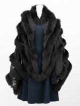 [50% OFF] Fox Fur &amp; Lace Stole