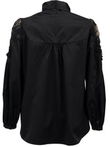 [50% OFF] Bowtie blouse with yoke lace