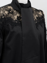 [50% OFF] Bowtie blouse with yoke lace