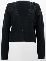[60% OFF] Flower Motif Cardigan