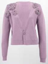 [60% OFF] Flower Motif Cardigan