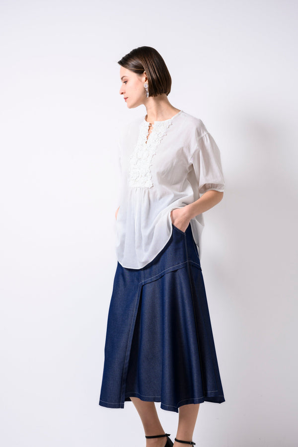 【50％OFF】ダンガリーフレアスカート