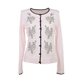 [50% OFF] Floral Embroidered Knit Cardigan