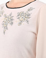 [50% OFF] Floral Embroidered Knit Tunic