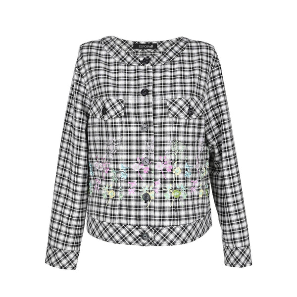 【60％OFF】花刺繍ジャケット