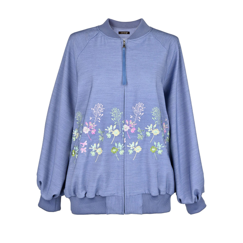 【50%OFF】花刺繍ブルゾン