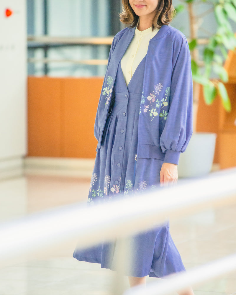 【50%OFF】花刺繍ブルゾン