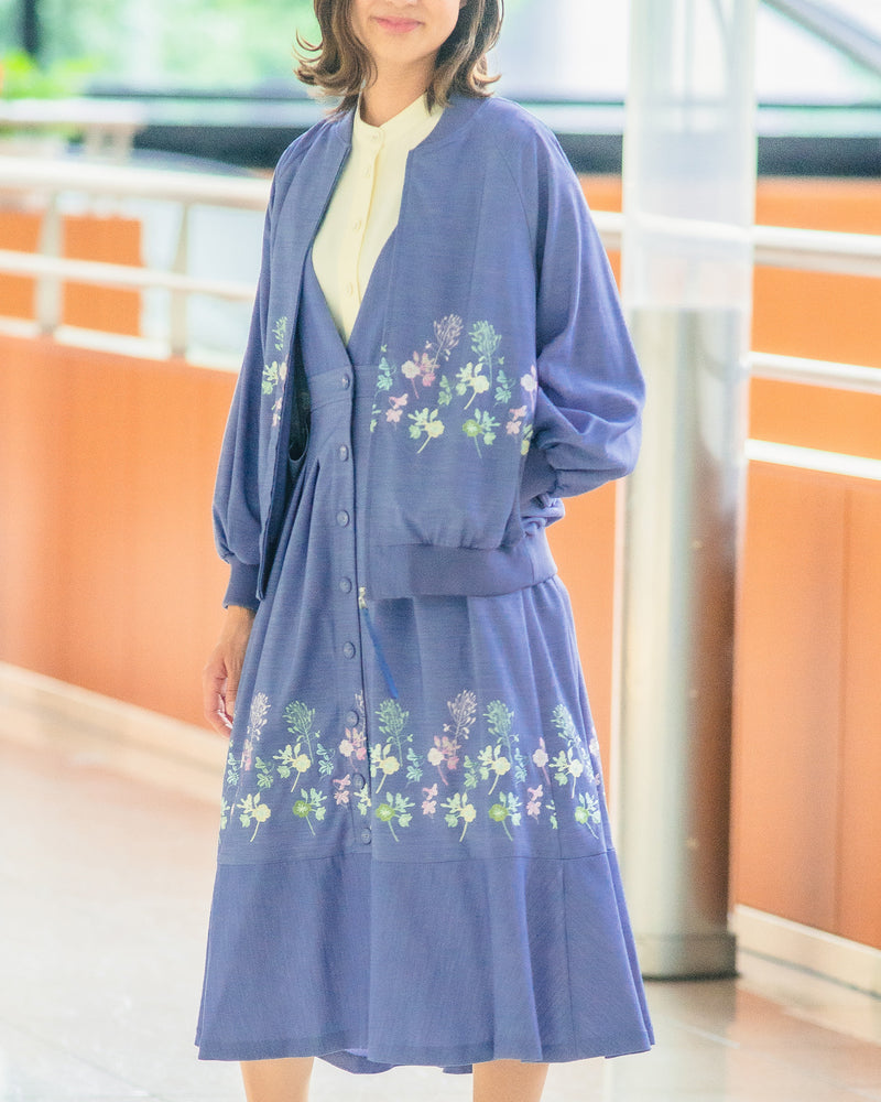 【50%OFF】花刺繍ブルゾン