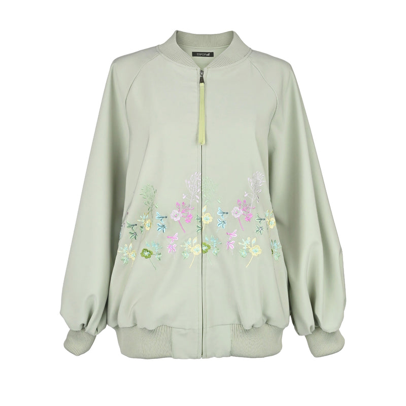 【50%OFF】花刺繍ブルゾン