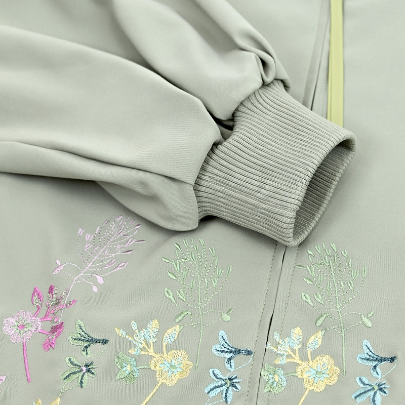 【50%OFF】花刺繍ブルゾン