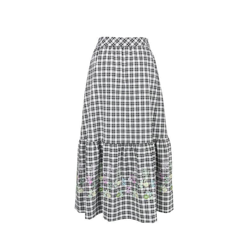 【60％OFF】花刺繍スカート