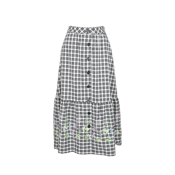 【60％OFF】花刺繍スカート