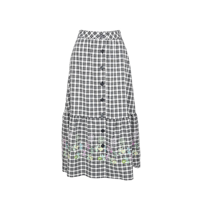 【60％OFF】花刺繍スカート