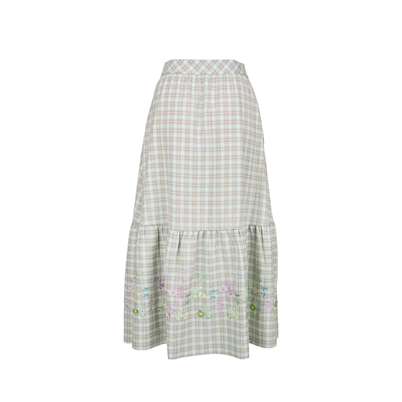 【60％OFF】花刺繍スカート