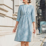 [60% OFF] Floral Motif Trimmed Dress