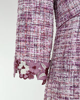 [60% OFF] Floral Motif Trimmed Dress