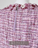 [60% OFF] Floral Motif Trimmed Dress
