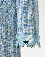 [60% OFF] Floral Motif Trimmed Dress
