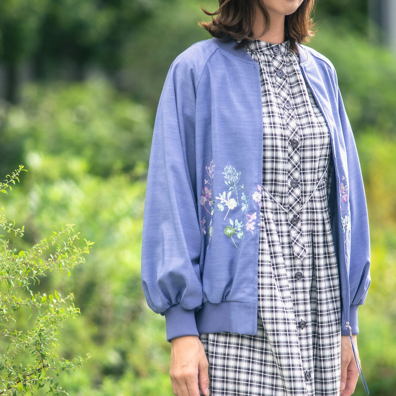 【50%OFF】花刺繍ブルゾン