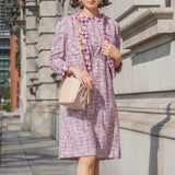 [60% OFF] Floral Motif Trimmed Dress