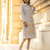 [50% OFF] Floral Embroidered Coat