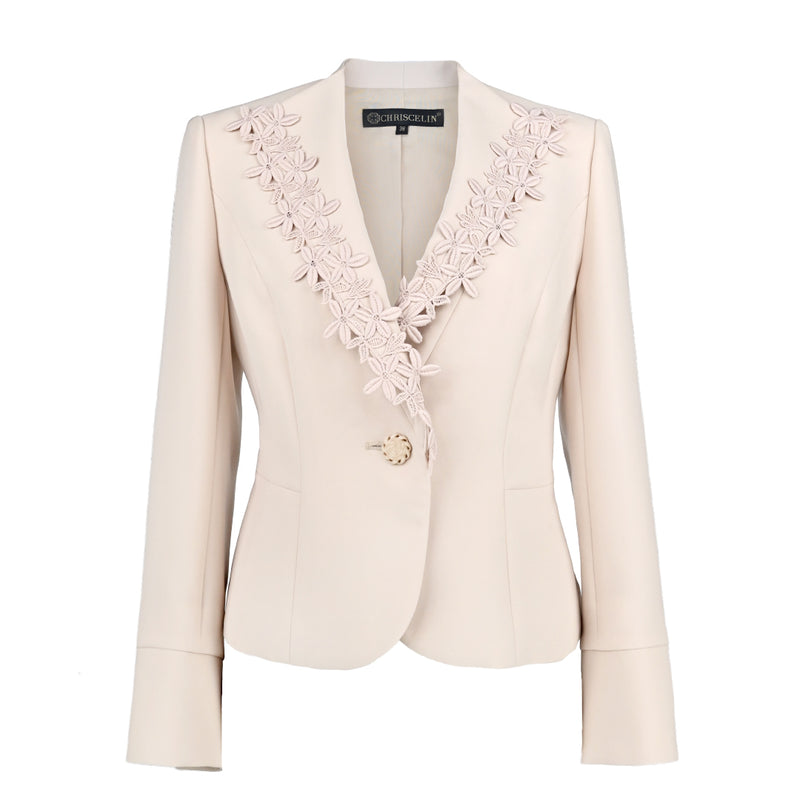 【50％OFF】レースラペル ジャケット