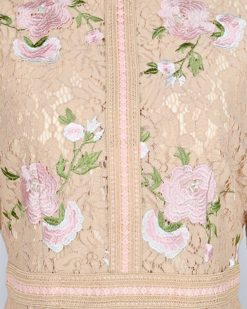 【50％OFF】ローズエンブロイダリーレースワンピース