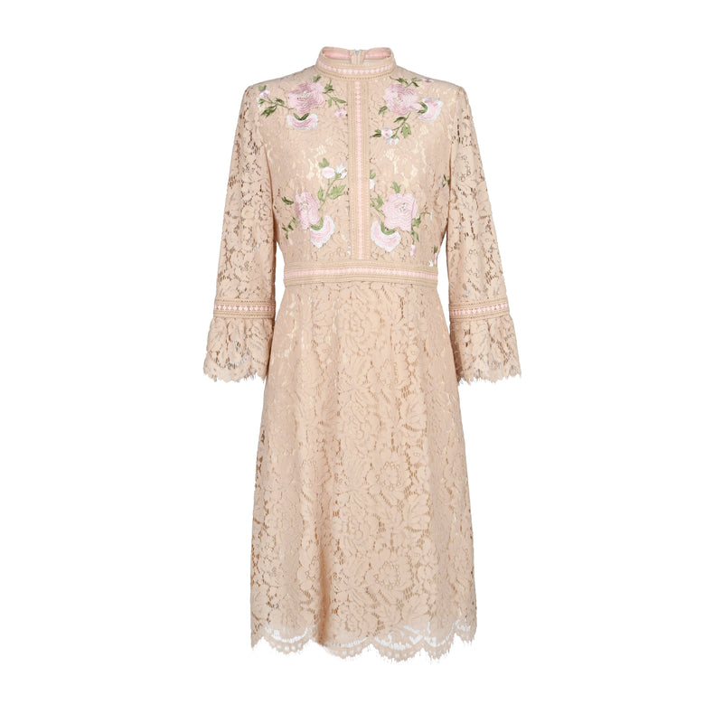 【50％OFF】ローズエンブロイダリーレースワンピース
