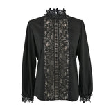 [50% OFF] Lace high neck blouse
