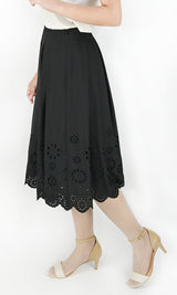 [50% OFF] Eyelet Embroidery Skirt