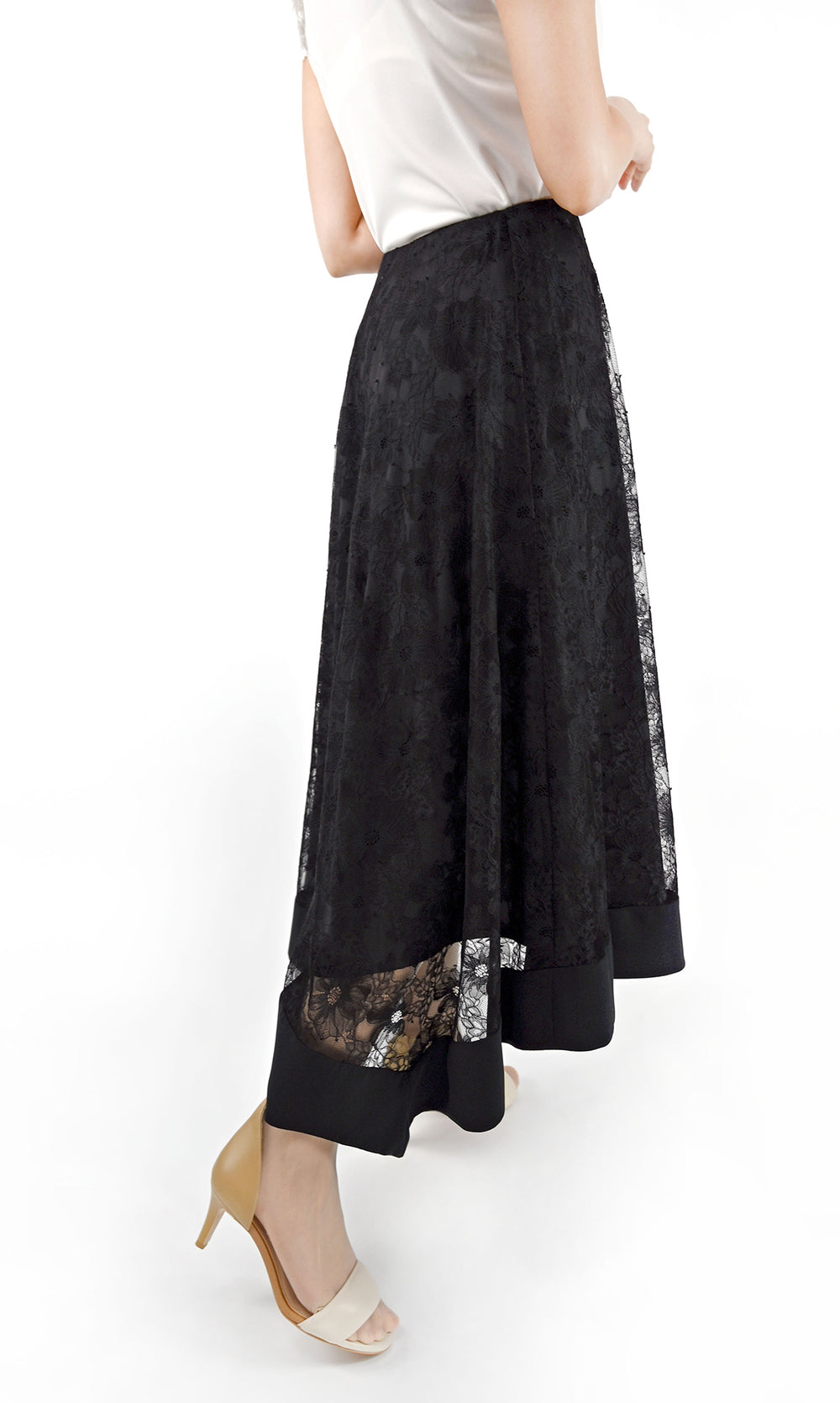 Chriscelin クリスセーリン レース　アシメトリー　スカート 50％OFF】アシンメトリーレーススカート | レースワンピースや